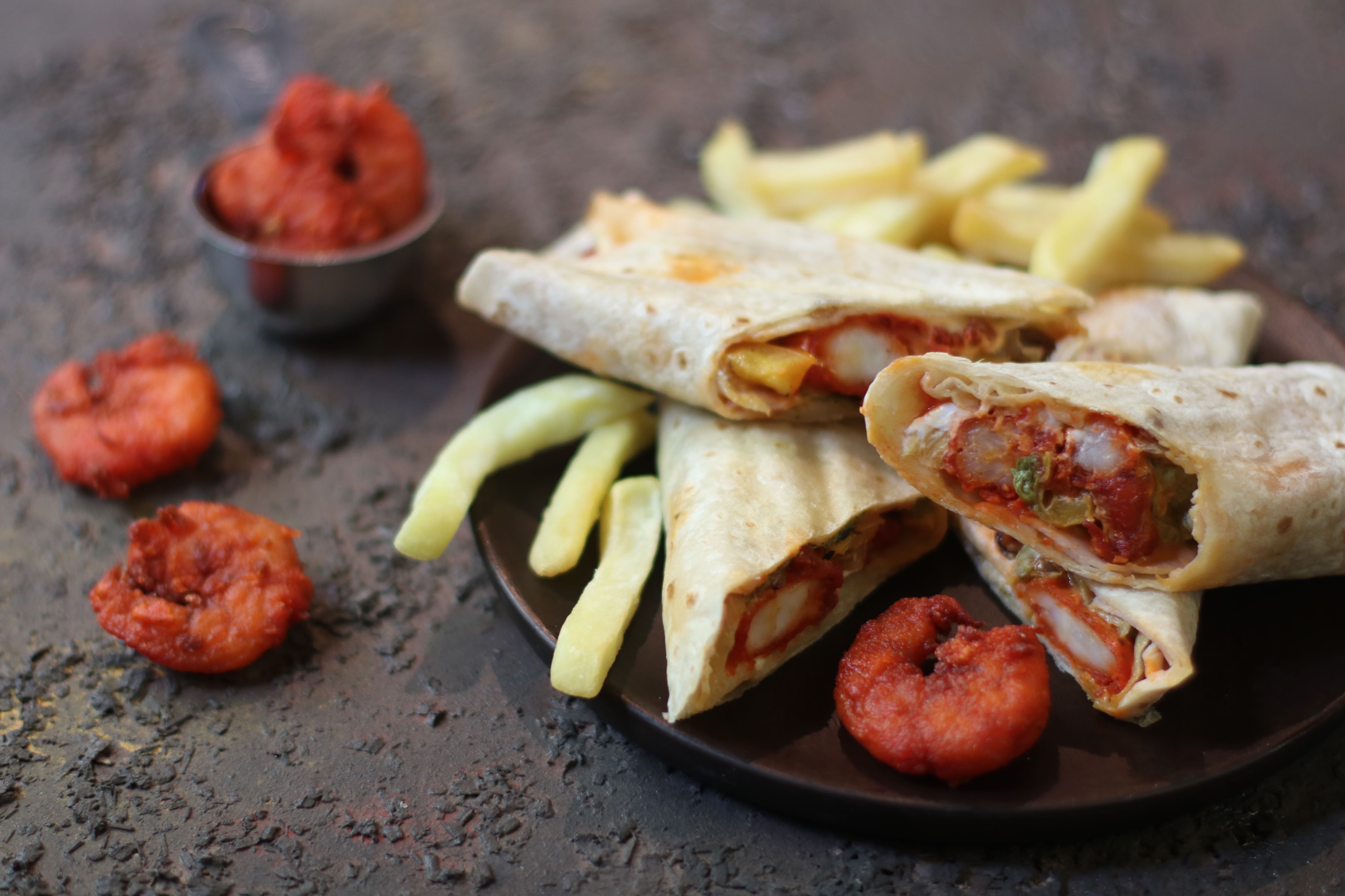 Shrimp Tandoori Wrap